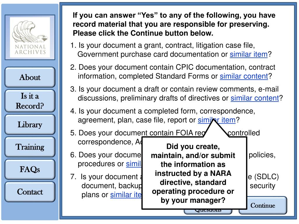 PPT Designing a Corporate Records Management Portal for NARA