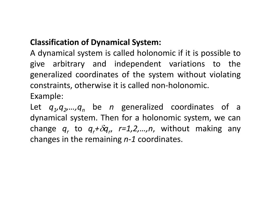 PPT MTH382 Analytical Dynamics PowerPoint Presentation, free