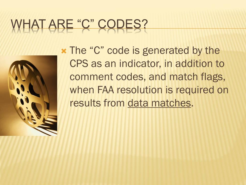 PPT Resolving “C” Codes on Institutional Student Information Records