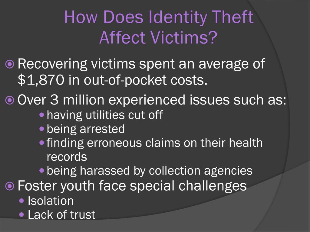 PPT Stolen futures identity theft and foster children PowerPoint