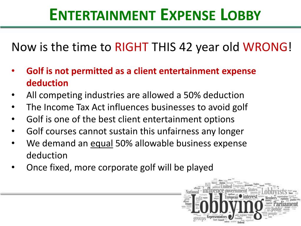 PPT golf as an allowable business expense PowerPoint Presentation