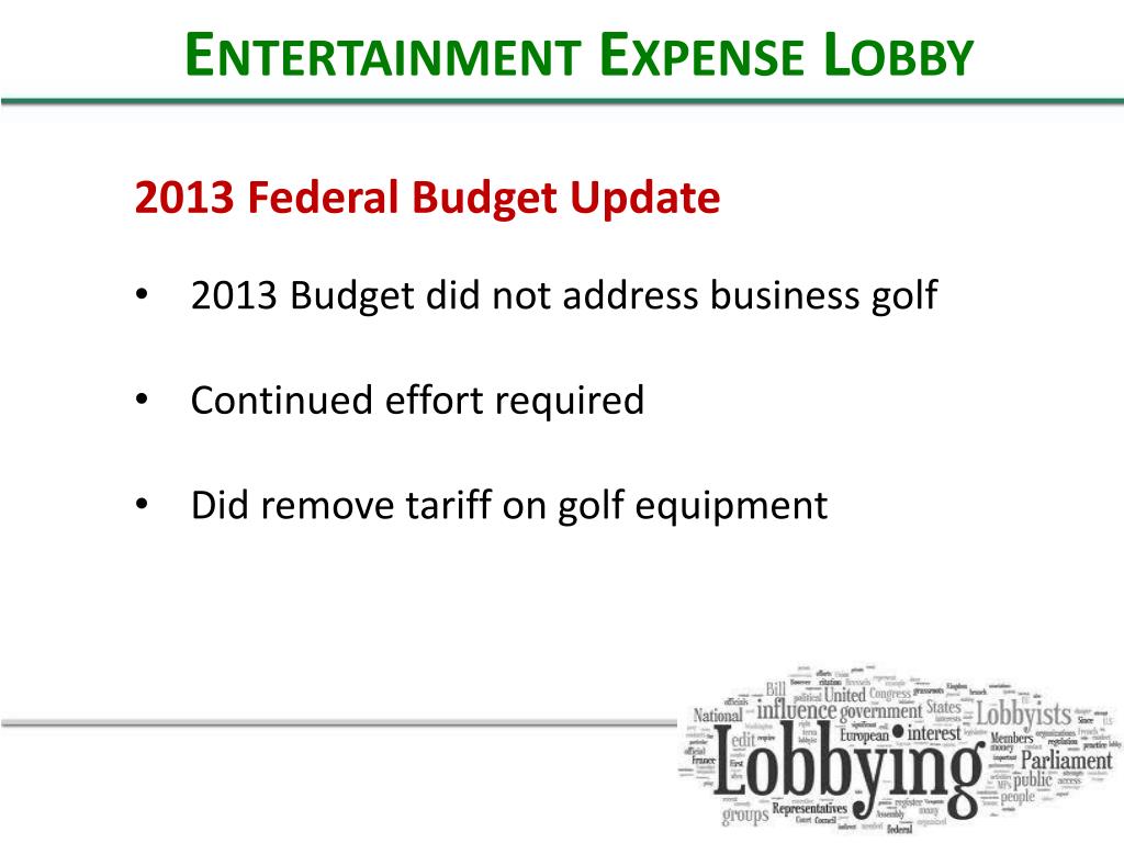 PPT golf as an allowable business expense PowerPoint Presentation