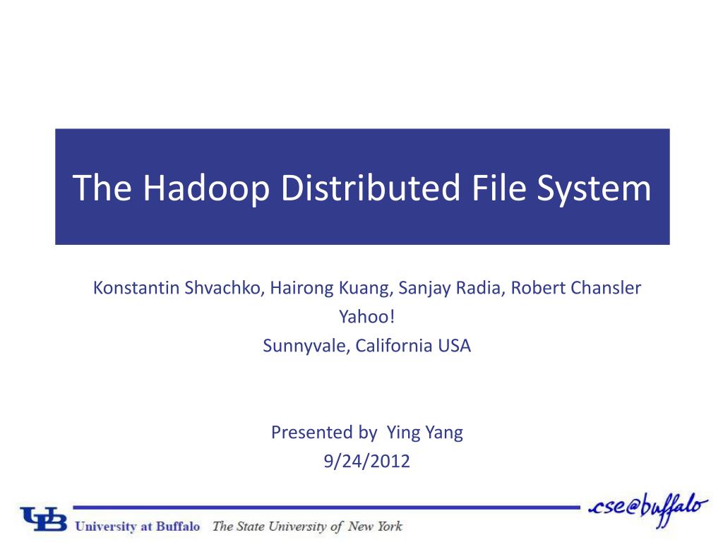 PPT The Hadoop Distributed File System PowerPoint Presentation, free