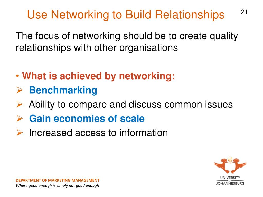 PPT Guidelines for relationship building and networking An