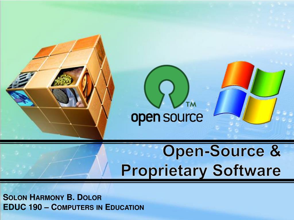 PPT OpenSource & Proprietary Software PowerPoint Presentation ID