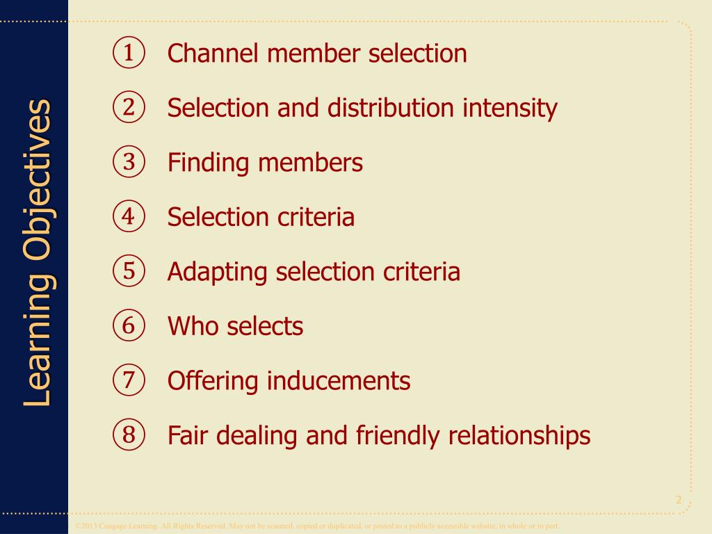 PPT Selecting the Channel Members PowerPoint Presentation, free
