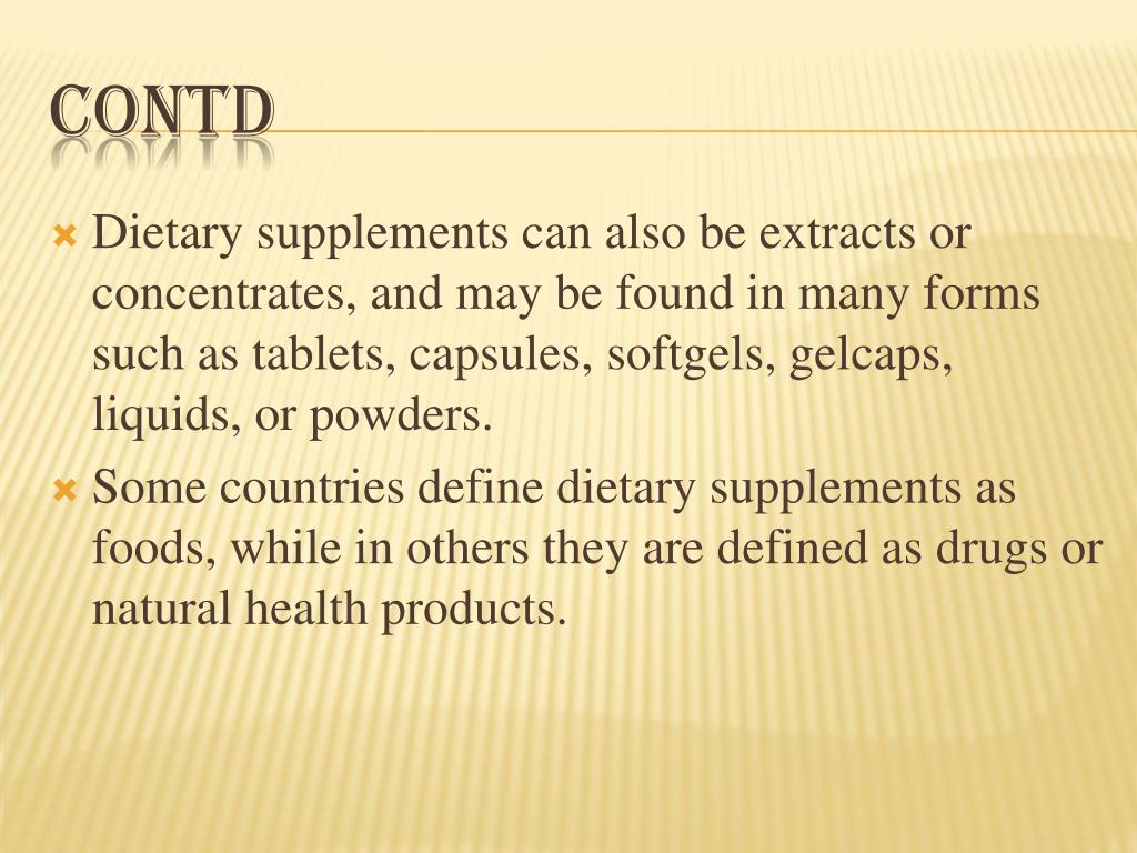 PPT PRESENTATION ON Supplementary FOOD PRODUCTS PowerPoint