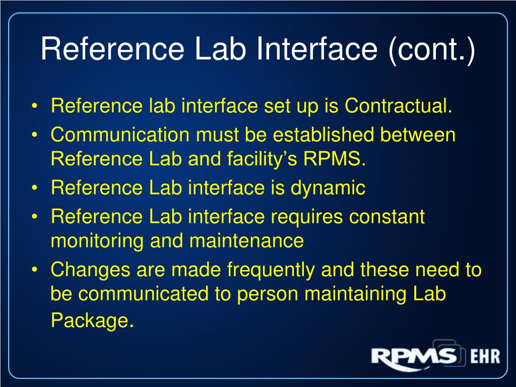 PPT Preparing for a Reference Laboratory Interface PowerPoint