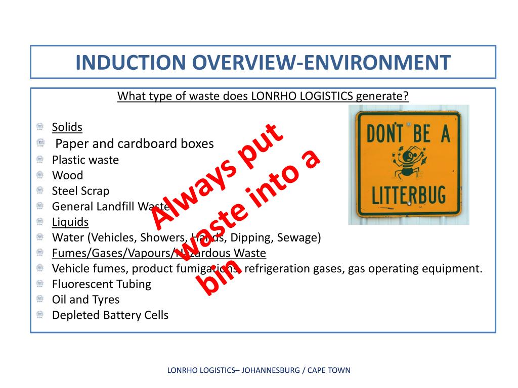 PPT OCCUPATIONAL HEALTH, SAFETY & ENVIRONMENTAL INDUCTION PowerPoint