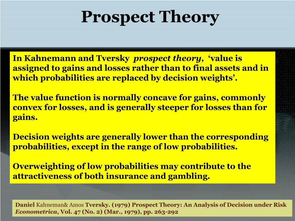 PPT Prospect Theory PowerPoint Presentation, free download ID1676100