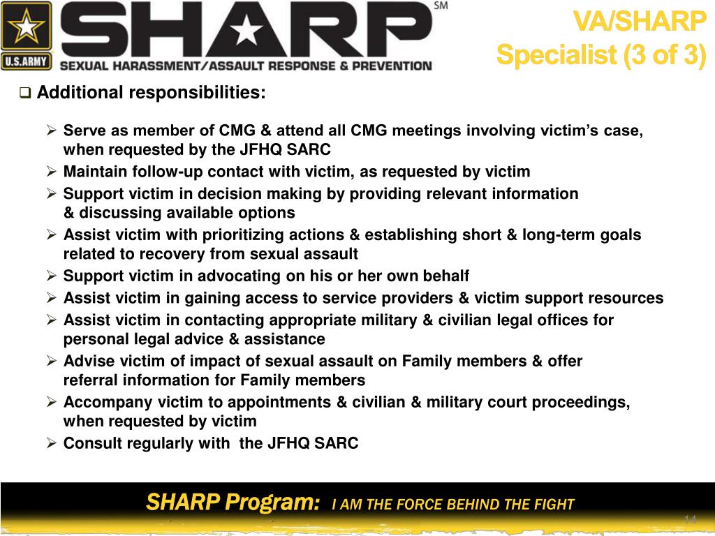 PPT SHARP Standdown Refresher Training Commanders and JFHQ SARCs VA