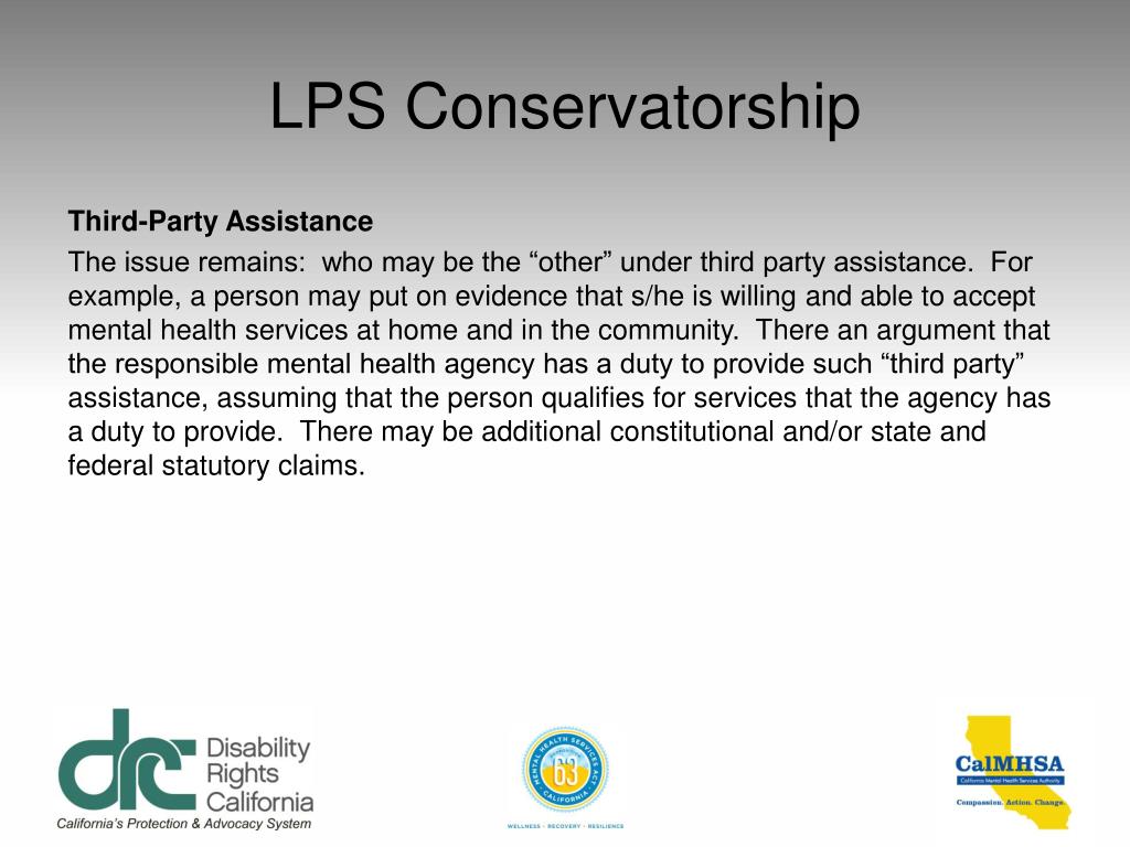 PPT LantermanPetrisShort Act Conservatorship Understanding the LPS