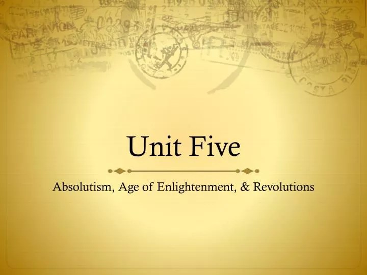 PPT Unit Five PowerPoint Presentation, free download ID1679278