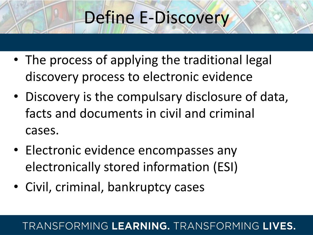 PPT EDiscovery and Digital Forensics in the Cloud PowerPoint