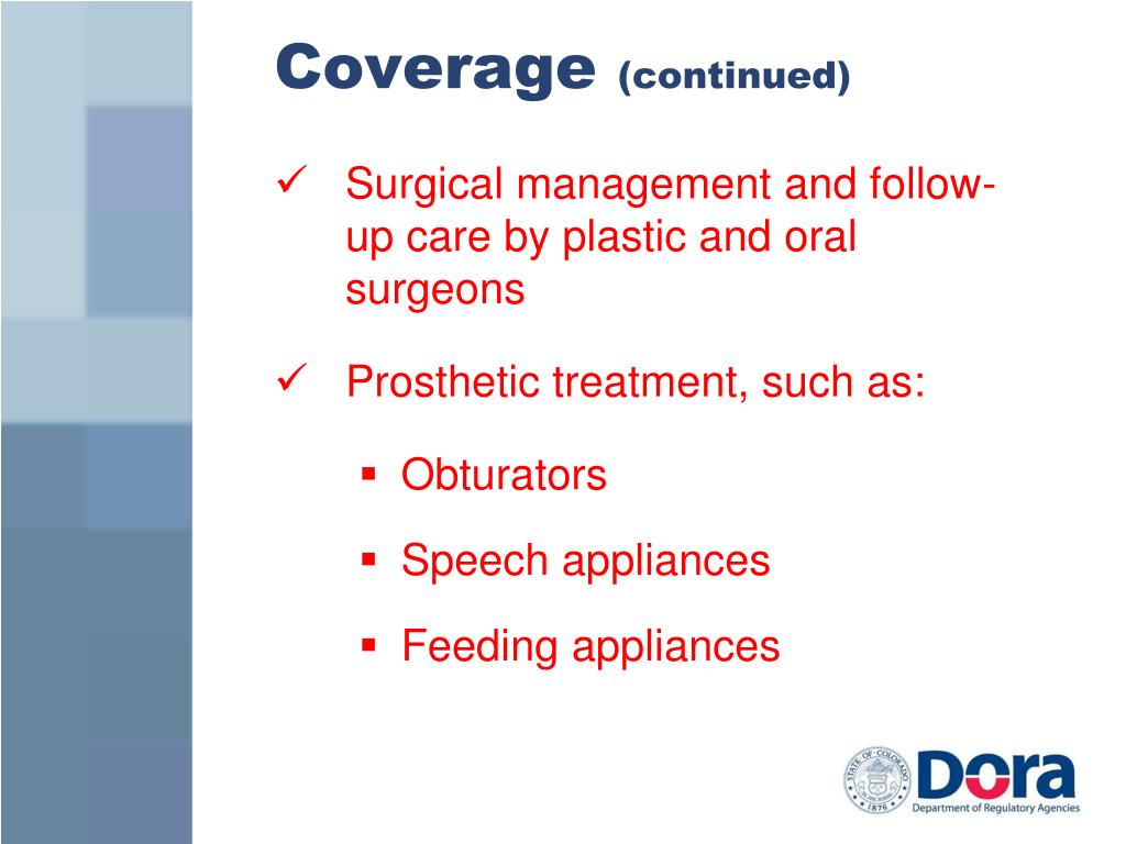 PPT Colorado Insurance Law and Cleft Lip and Cleft Palate Coverage