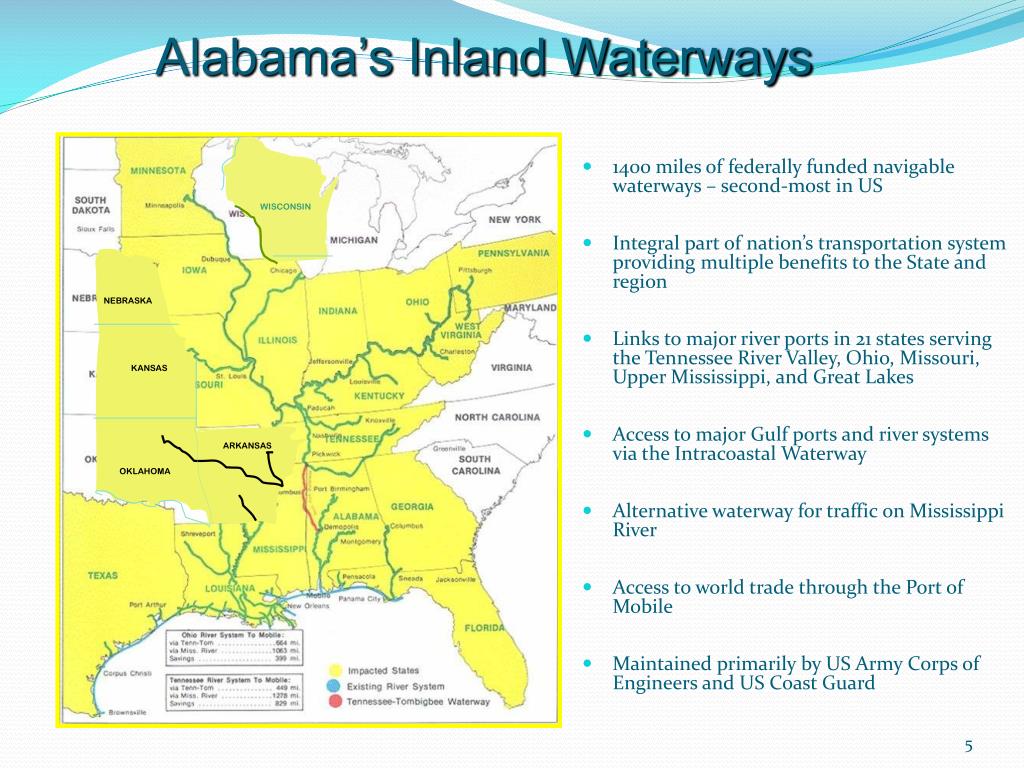 PPT Alabama’s Inland Waterways an Economic Engine for the State