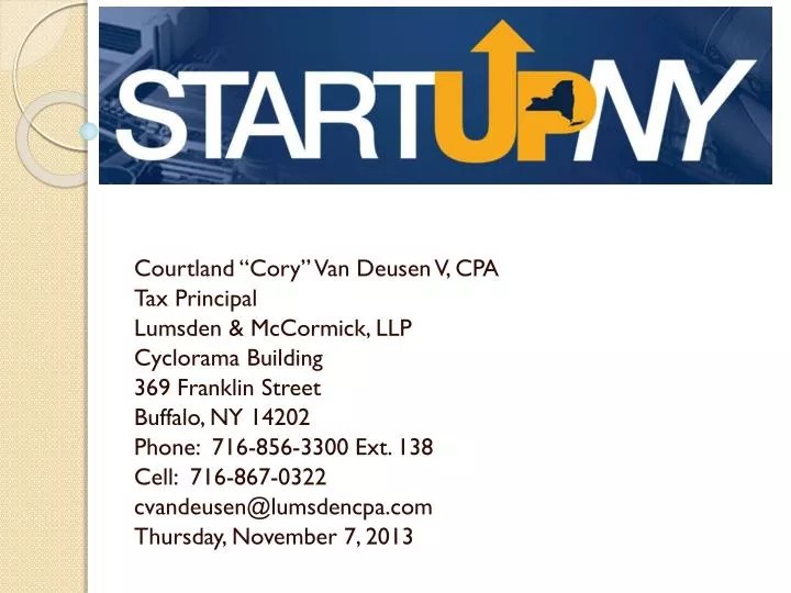 PPT Courtland “Cory” Van Deusen V, CPA Tax Principal Lumsden