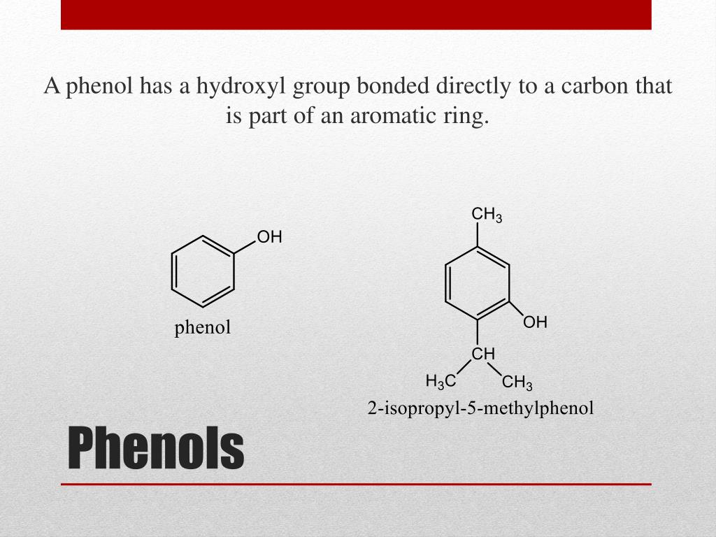 PPT Classification and Identification of Alcohols and Phenols