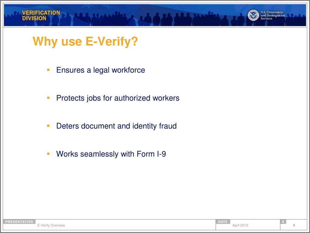 PPT EVerify Overview PowerPoint Presentation, free download ID1692562