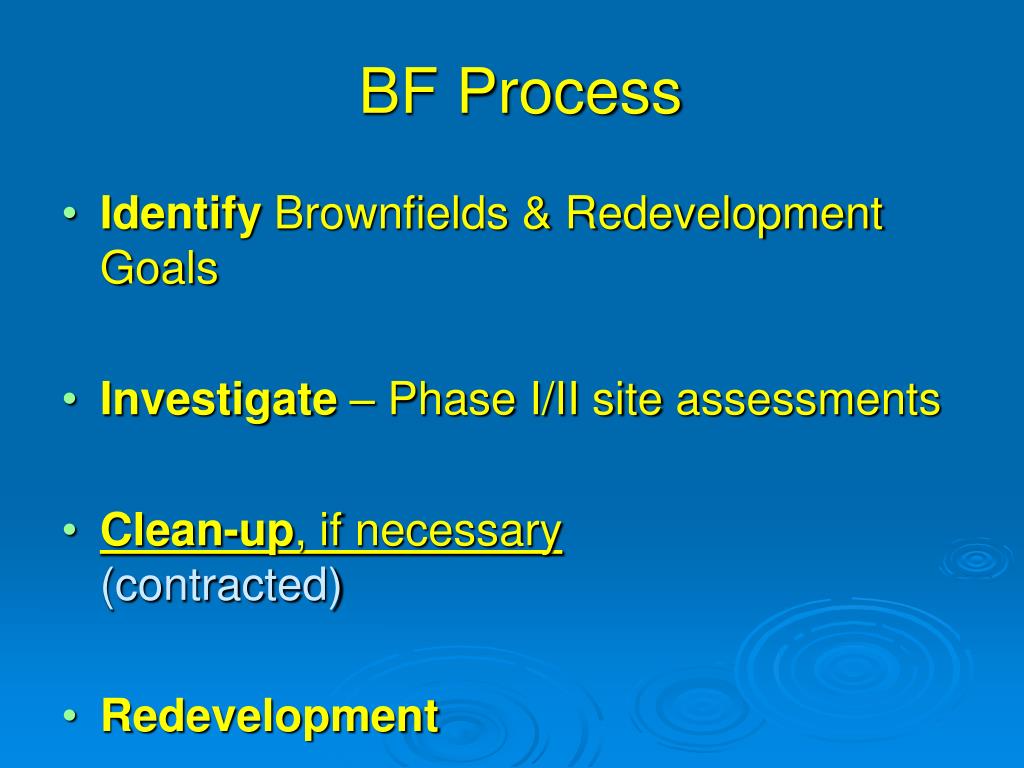 PPT Brownfields Redevelopment Steps and Resources PowerPoint