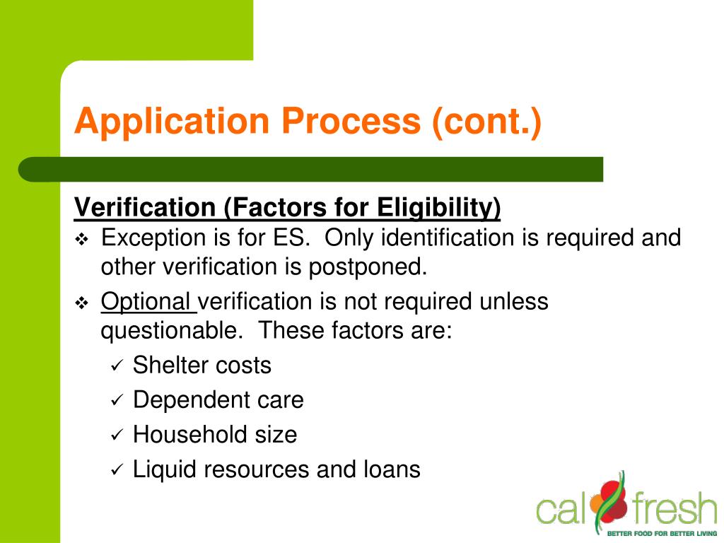 PPT INTRODUCTION TO THE CALFRESH PROGRAM PowerPoint Presentation