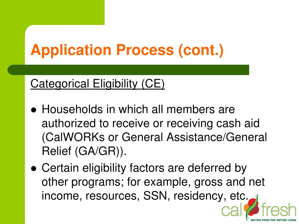 PPT INTRODUCTION TO THE CALFRESH PROGRAM PowerPoint Presentation