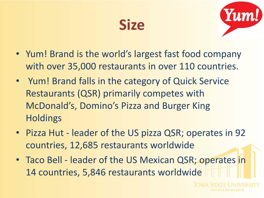 PPT Yum! Brands Strategic Analysis PowerPoint Presentation, free
