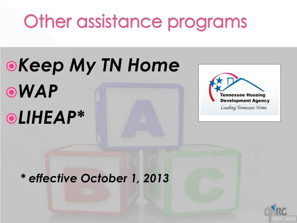 PPT The ABC’s of Housing Assistance in Tennessee July 18, 2013