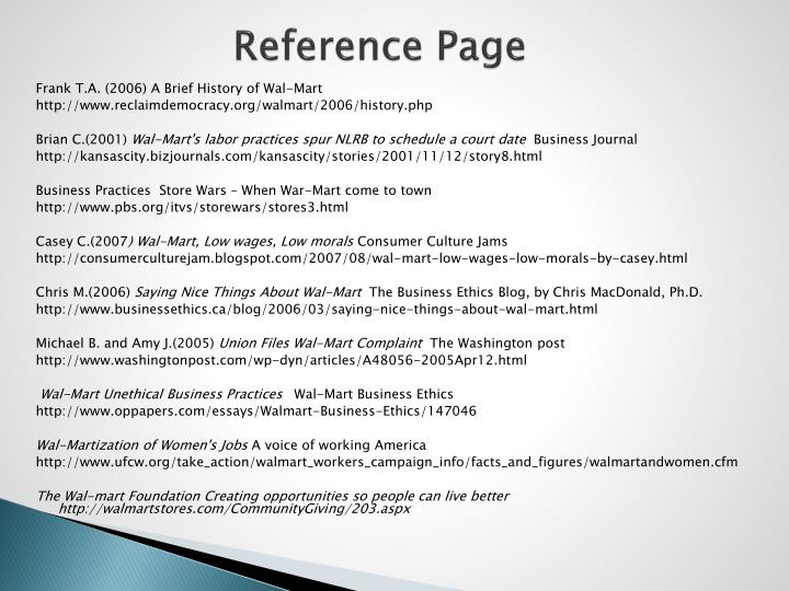 PPT Business ethics of WalMart PowerPoint Presentation ID1697589