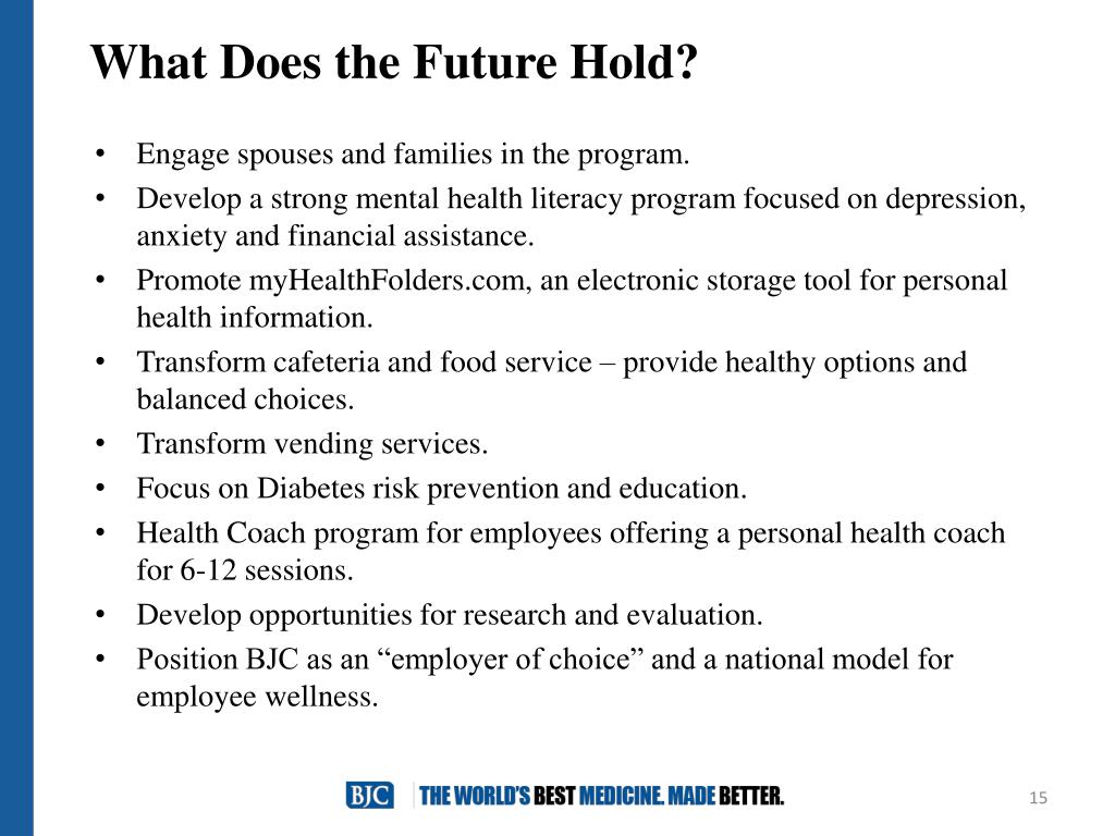 PPT Help for Your Health BJC’s Employee Wellness Program PowerPoint