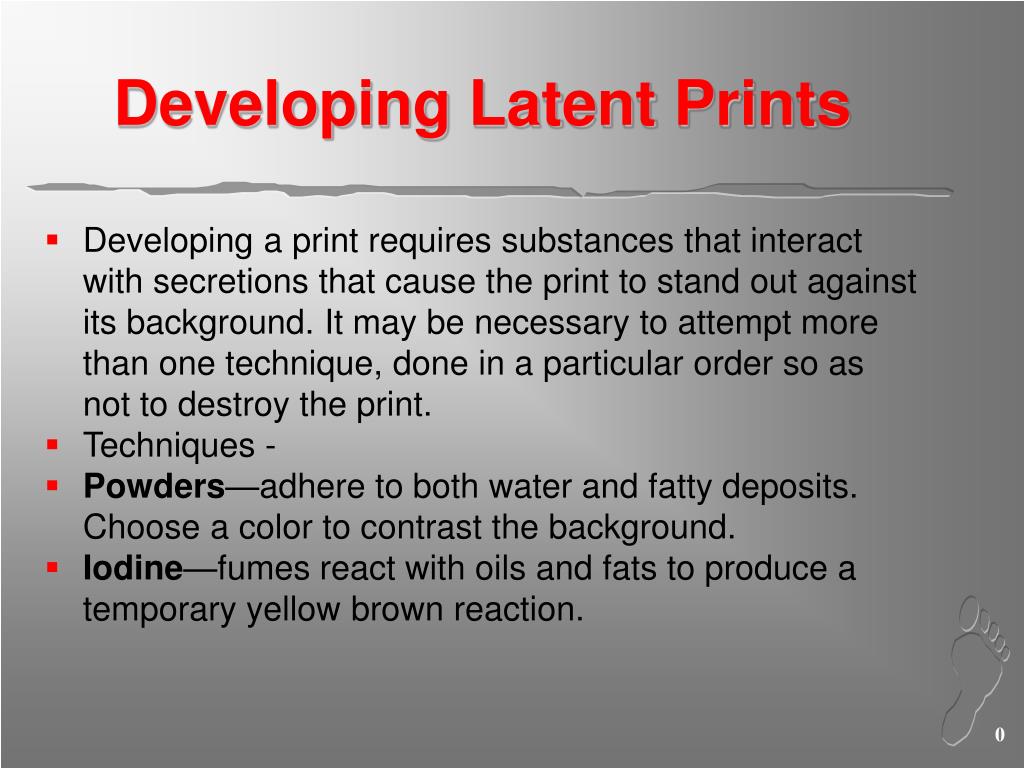 PPT Developing Latent Prints PowerPoint Presentation, free download