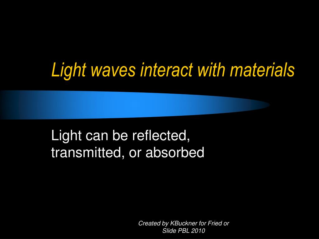 PPT Light waves interact with materials PowerPoint Presentation, free