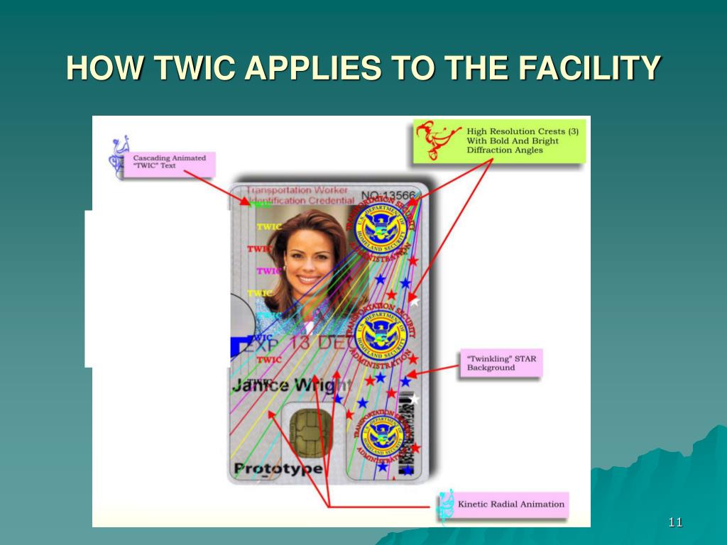 PPT TRANSPORTATION WORKERS IDENTIFICATION CREDENTIAL PowerPoint