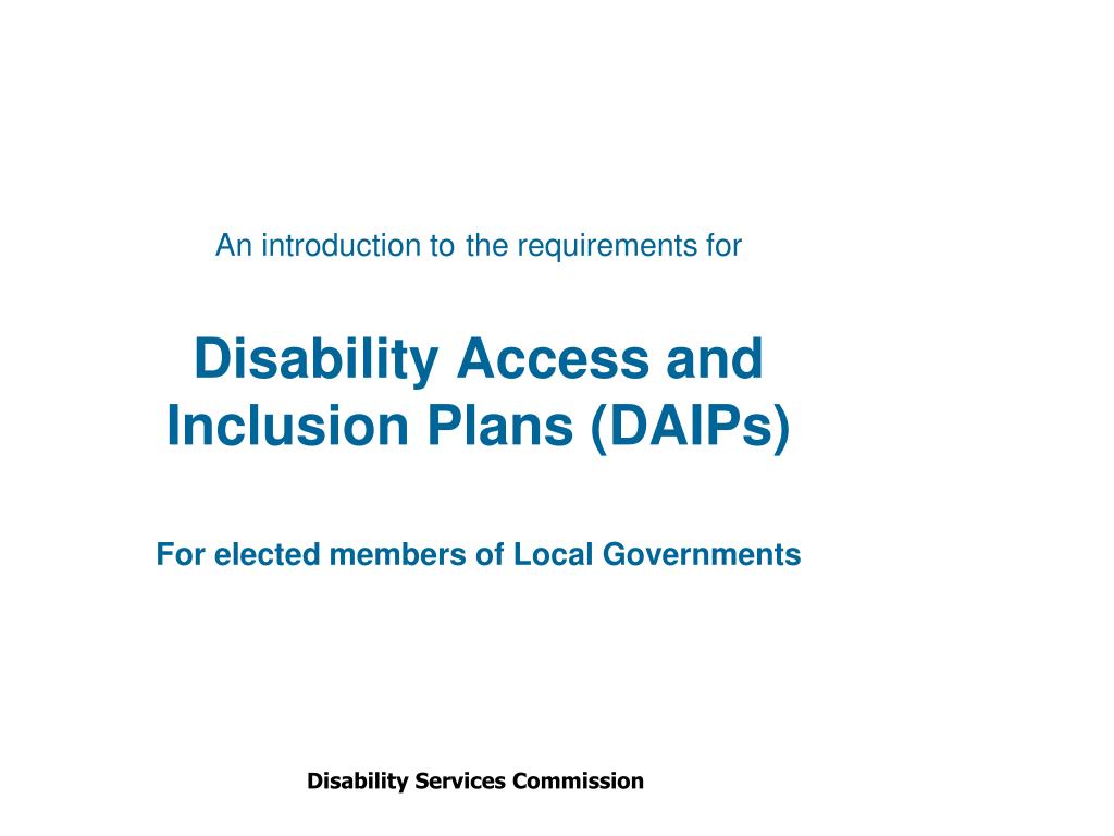 PPT An introduction to the requirements for Disability Access and