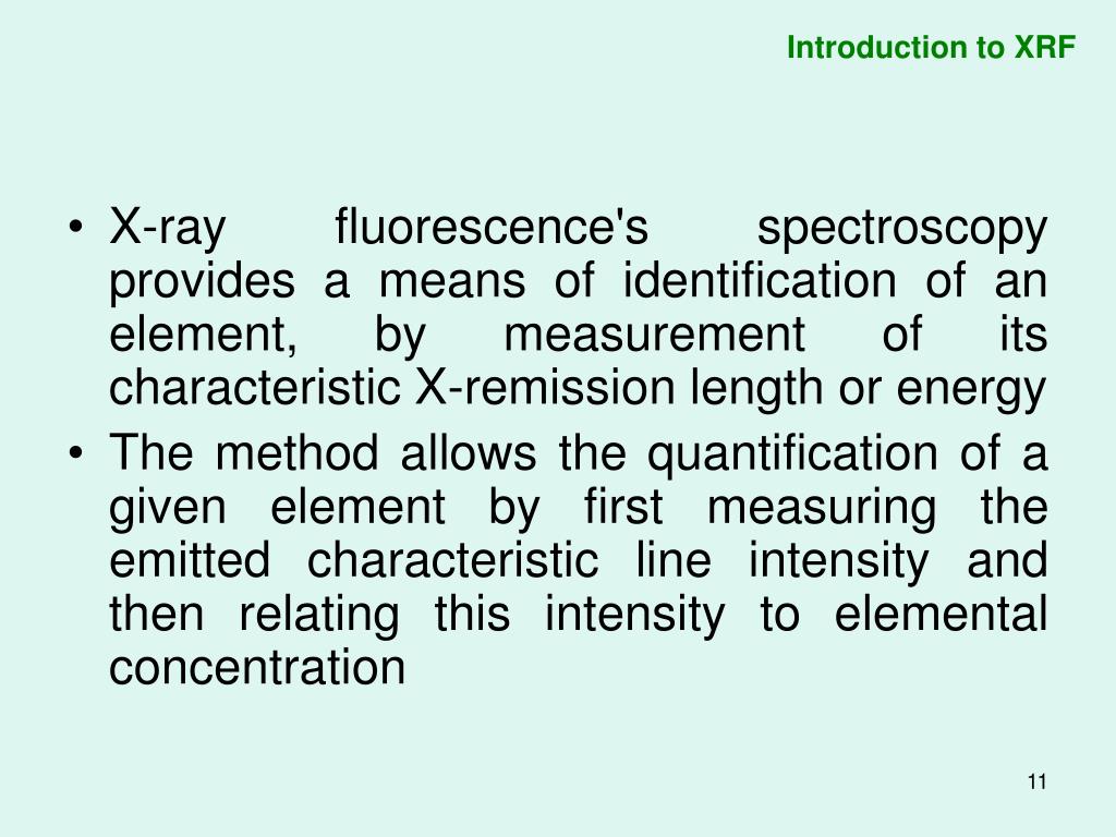 PPT Introduction to XRay Fluorescence Analysis PowerPoint