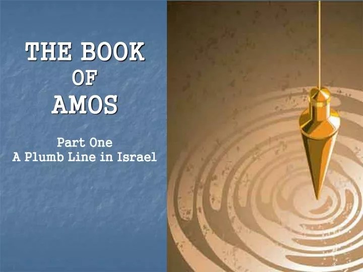 PPT THE BOOK OF AMOS Part One A Plumb Line in Israel PowerPoint