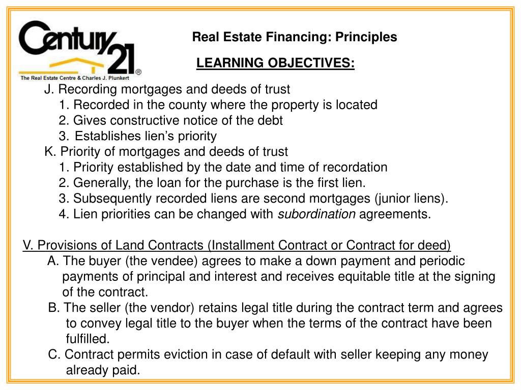 PPT Real Estate Financing Principles PowerPoint Presentation, free
