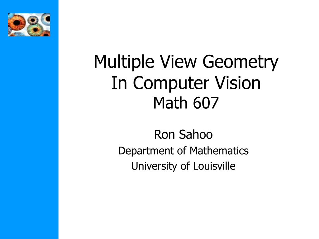 PPT Multiple View Geometry In Computer Vision Math 607 PowerPoint