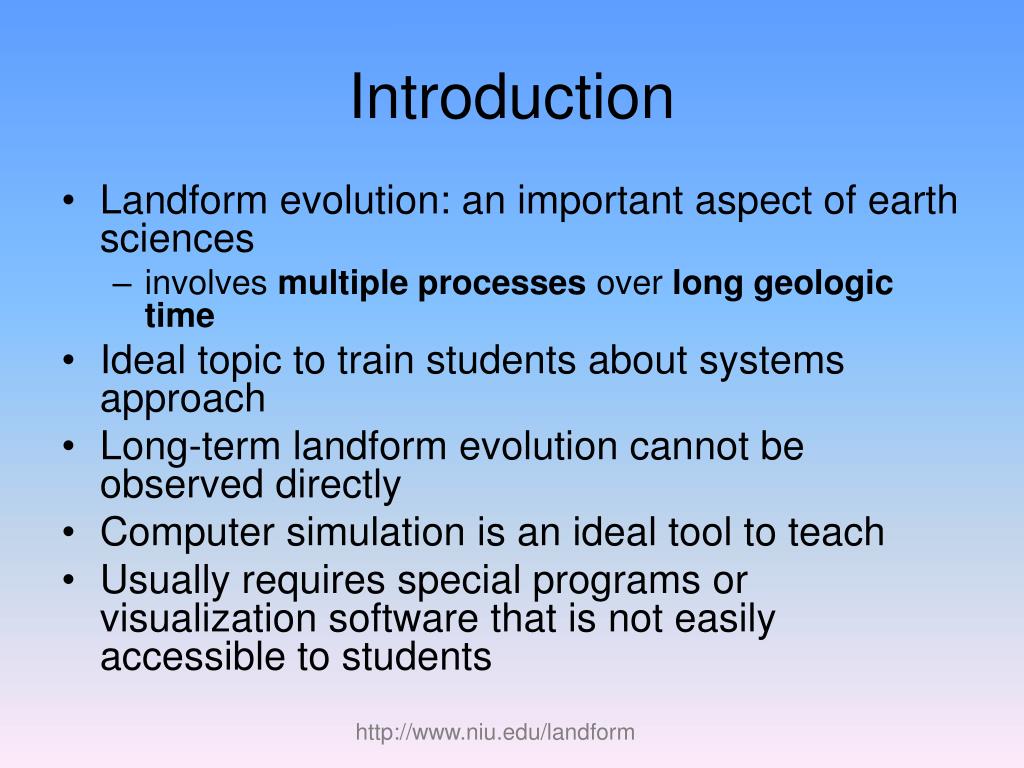 PPT based Interactive Landform Simulation Model (WILSIM