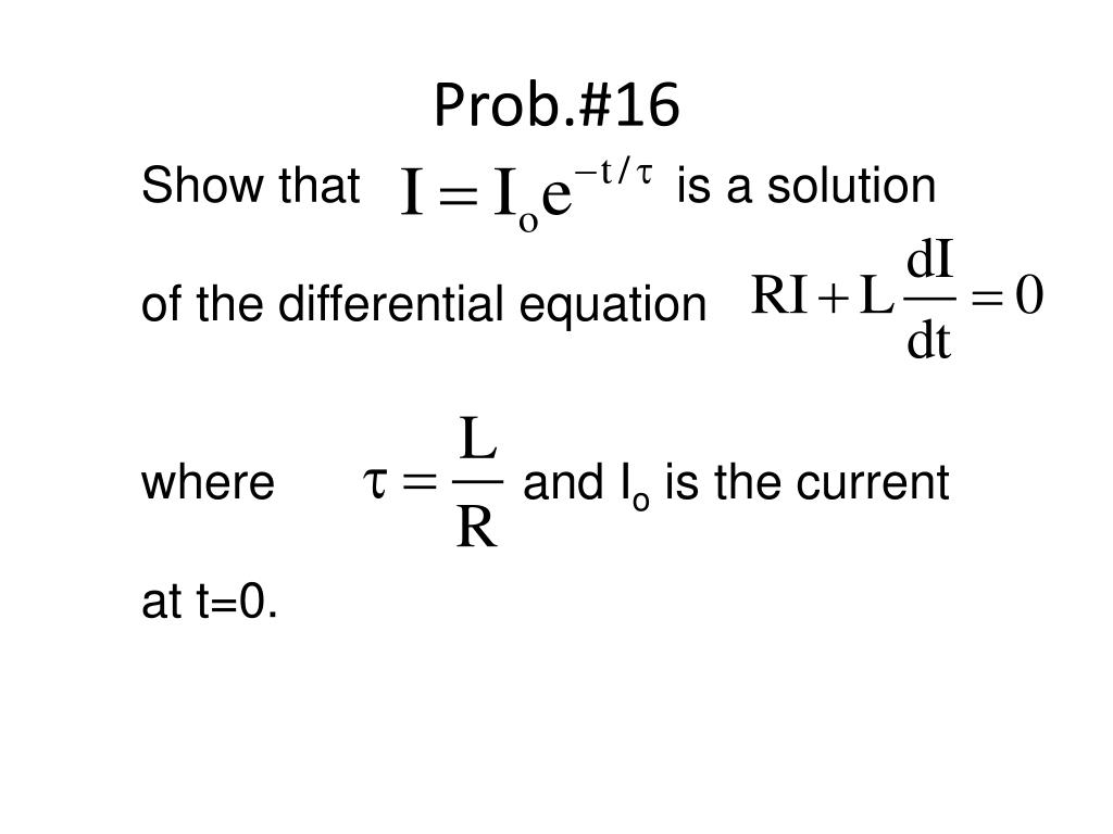 PPT Self Inductance Inductance of a Solenoid RL Circuit Energy