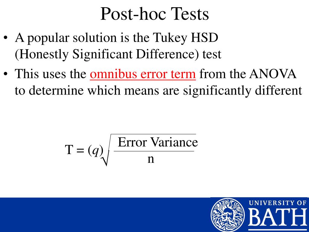PPT Locating Variance PostHoc Tests PowerPoint Presentation, free