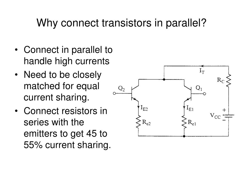 PPT Transistors in Parallel PowerPoint Presentation, free download