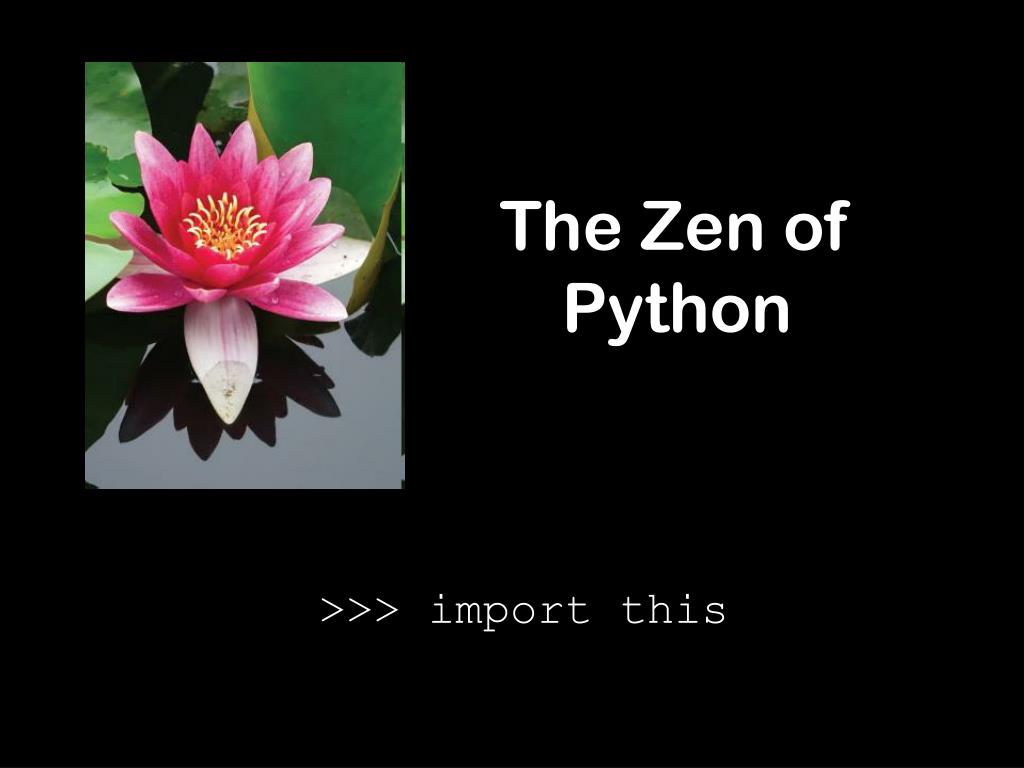 PPT The Zen of Python PowerPoint Presentation, free download ID1708293