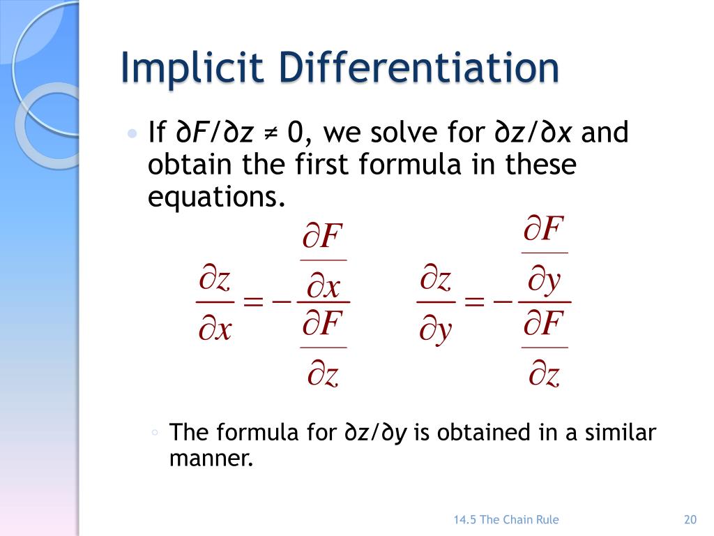 PPT Chapter 14 Partial Derivatives PowerPoint Presentation, free