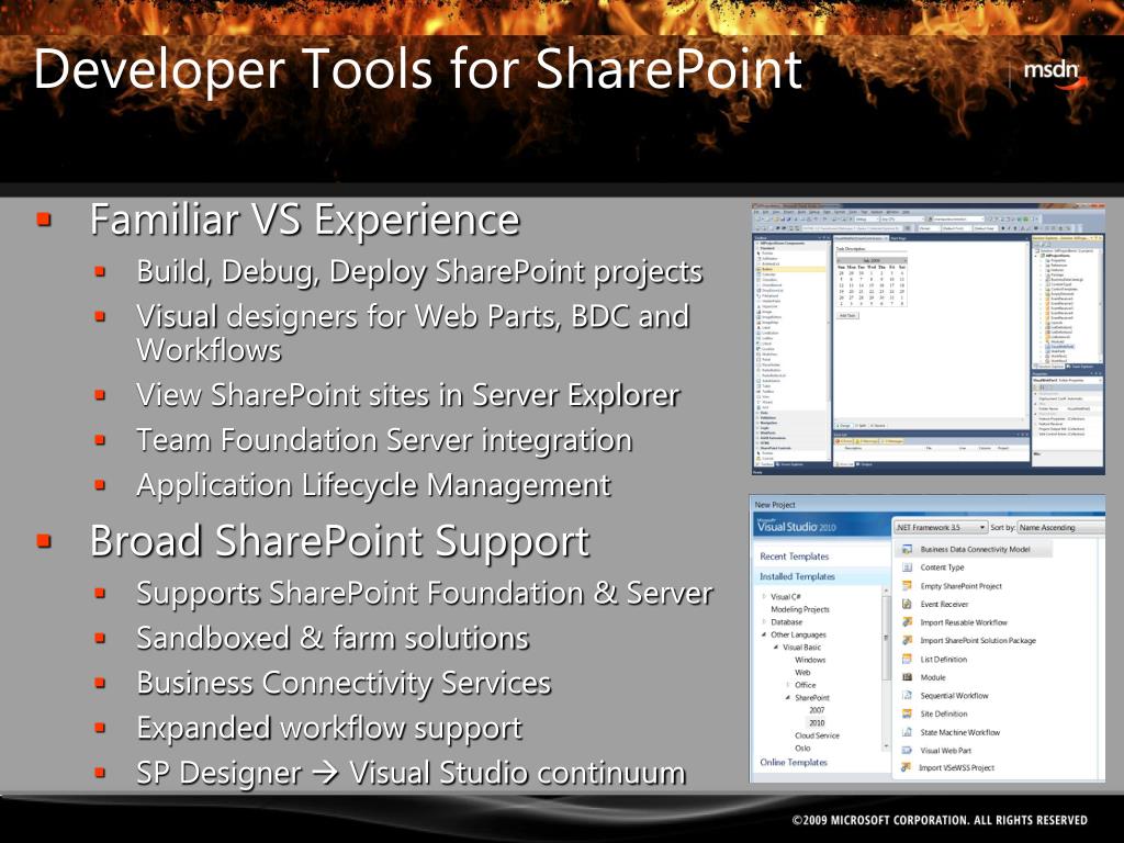 PPT Visual Studio 2010 SharePoint Developer Tools PowerPoint