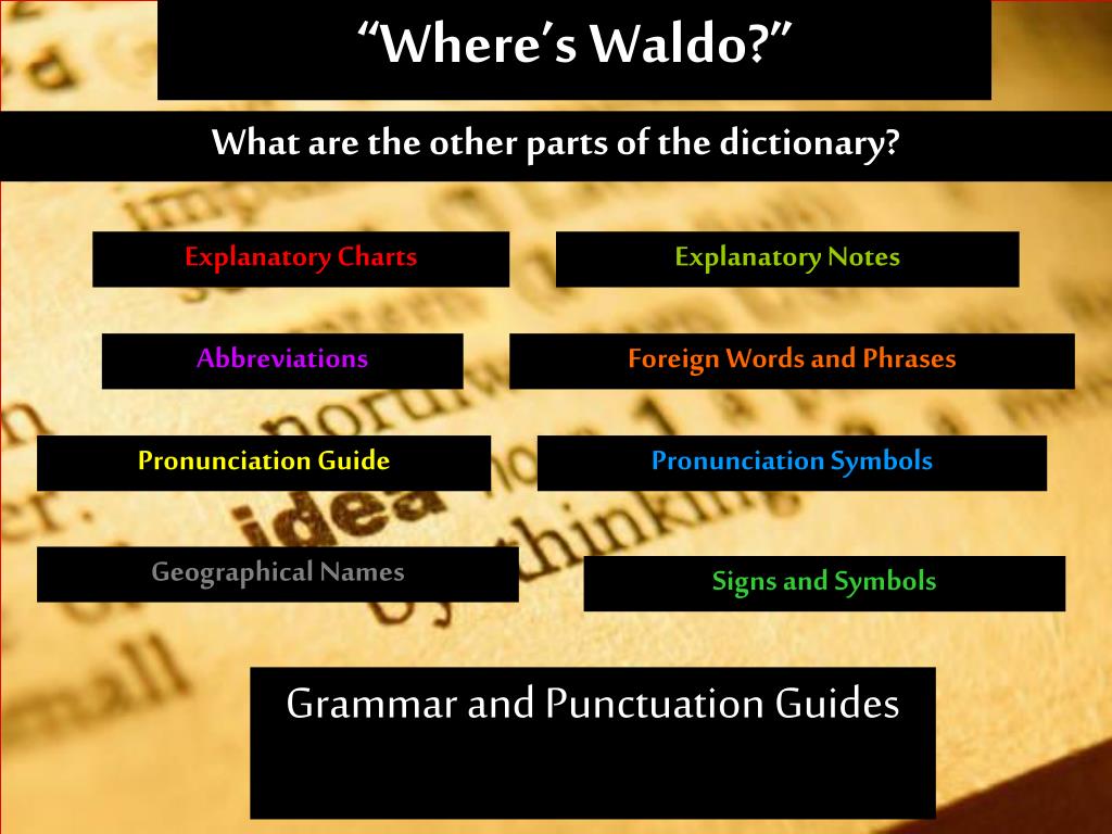 PPT Discovering a Classic The Dictionary PowerPoint Presentation