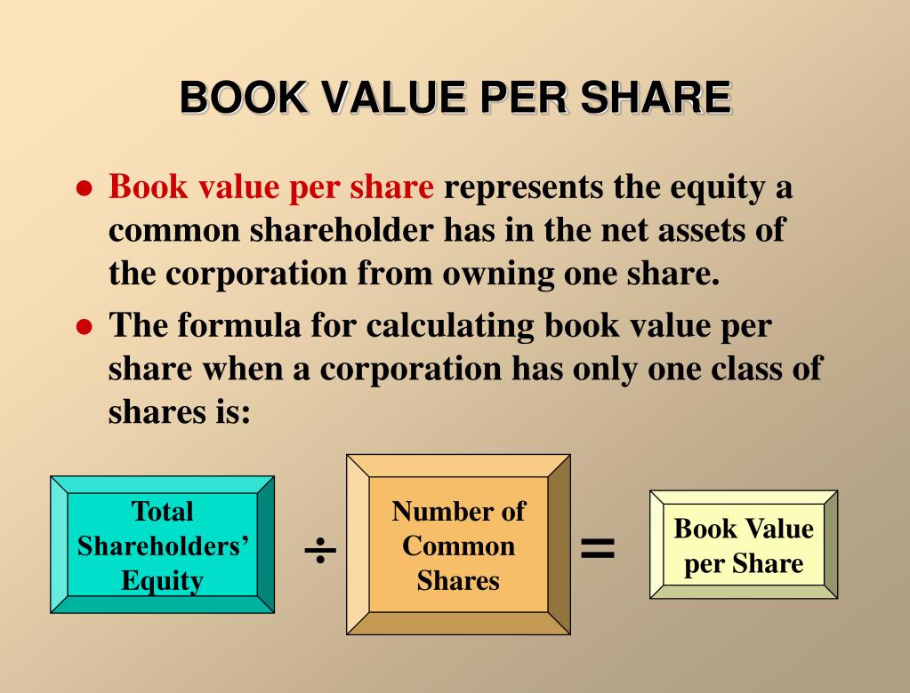 Net Book Value Per Share Formula Market To Book Ratio Formula