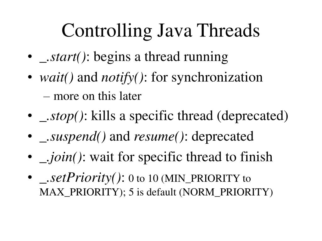 PPT Java Threads PowerPoint Presentation, free download ID1715271