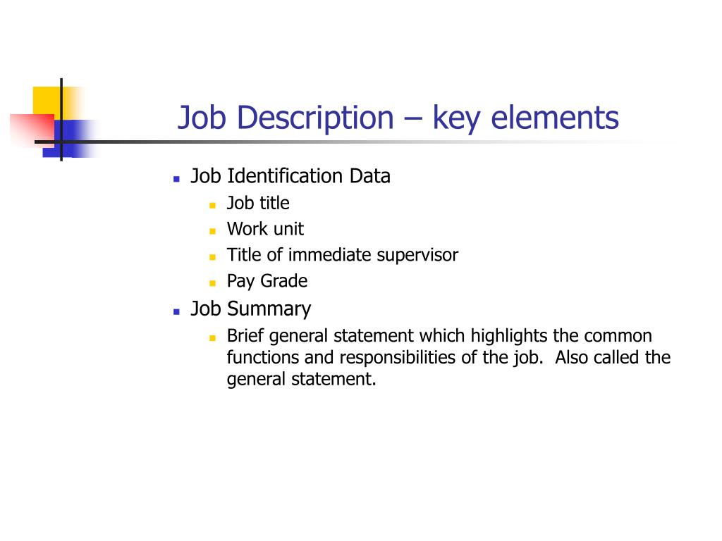 PPT The Sequence of the Job From Job Analysis to Performance