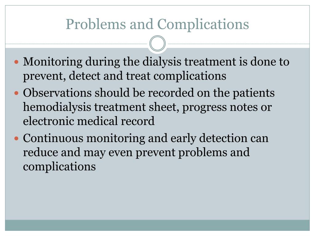 PPT Complications of hemodialysis and their management PowerPoint